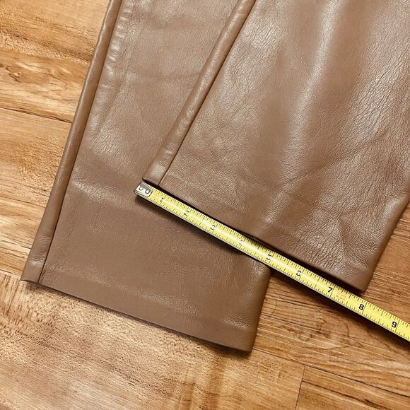 ARITZIA 12 Wilfred Womens Melina Vegan Leather Straight Leg High Rise Pants Boho - Picture 15 of 16